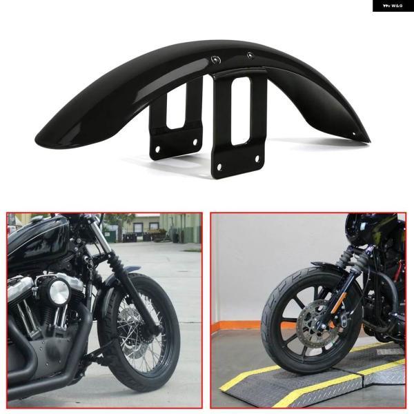 並行輸入品ハーレー スポーツスター XL1200 LOW XL883LアイアンロードスターXL883R用19インチフロントホイール バイク ブラックフロントフェンダー_5