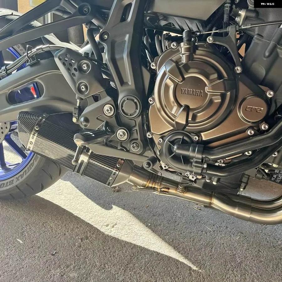 並行輸入品ヤマハ MT07 FZ07 2014-2020 XSR 700 / TRACER 700 16-20 エスケープ バイク マフラー フロントミドルリンク パイプ スリップオン_2