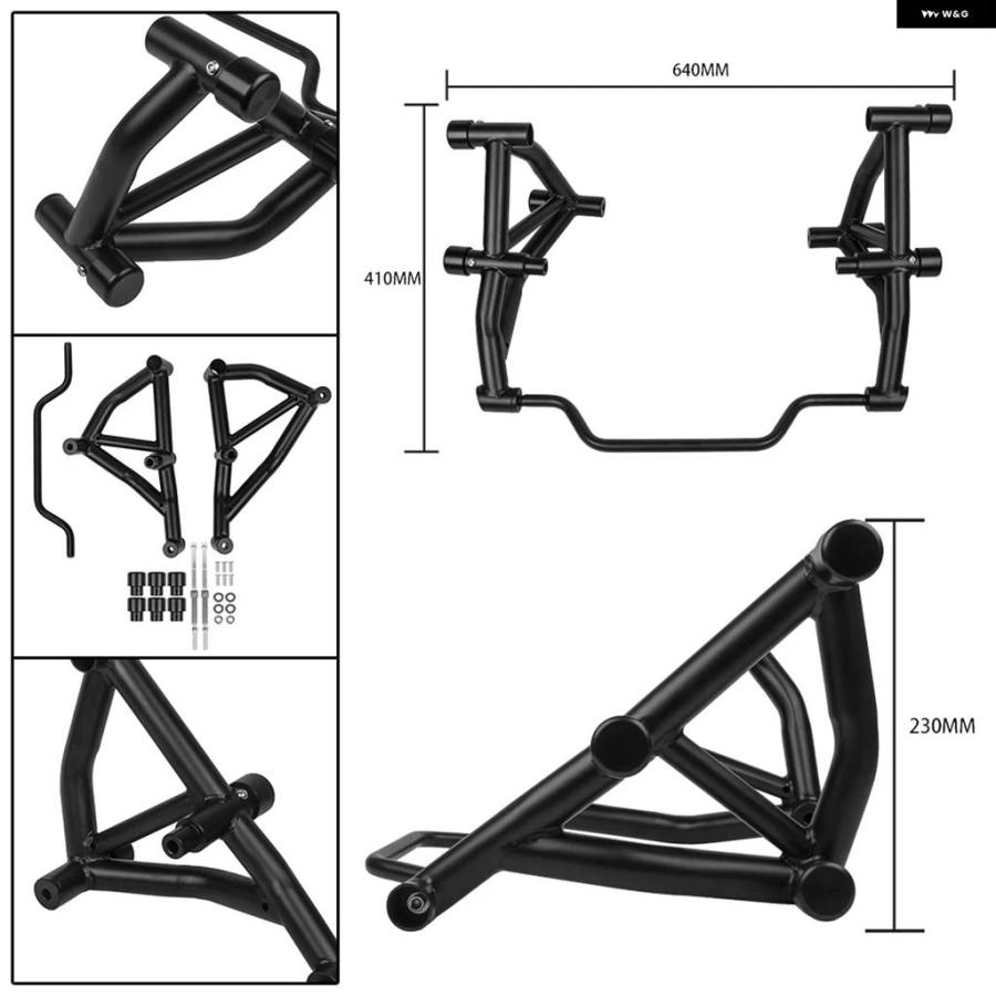 並行輸入品 バイク クラッシュ バー エンジン フレーム ガード バンパー プロテクター ヤマハ MT-09 2021 - 24 MT09 SP FZ09 FZの画像