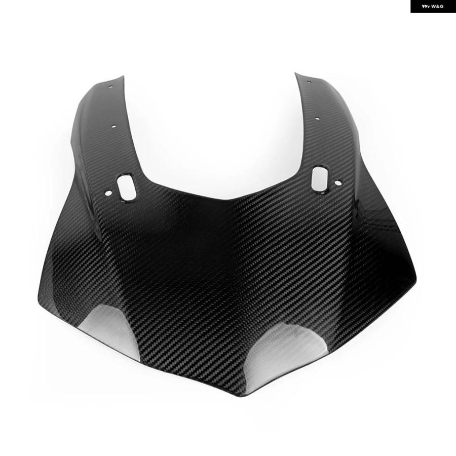 並行輸入品 バイク フロントノーズ フェアリング ヘッドカウル カーボン ツイル グロス ヤマハ R1M 2015 - 18