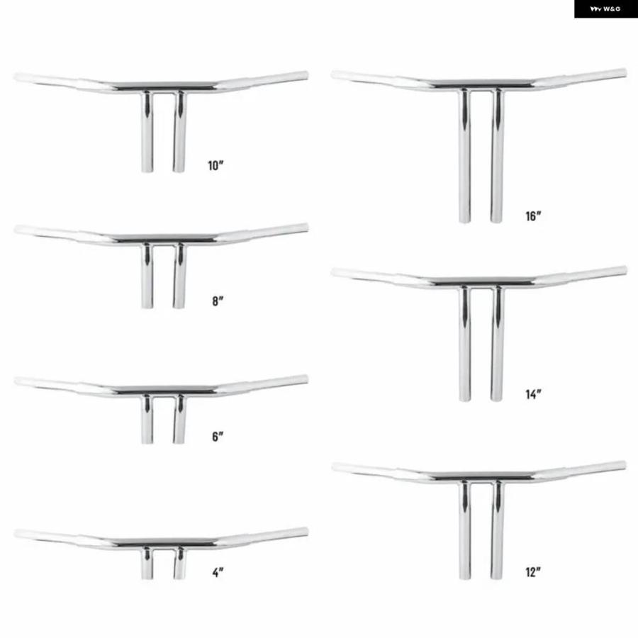 並行輸入品 バイク 4インチ/6インチ/8インチ/10インチ/12インチ/14インチ/16インチ/18インチ ライズ Tバー ハンドルバー ハーレの画像