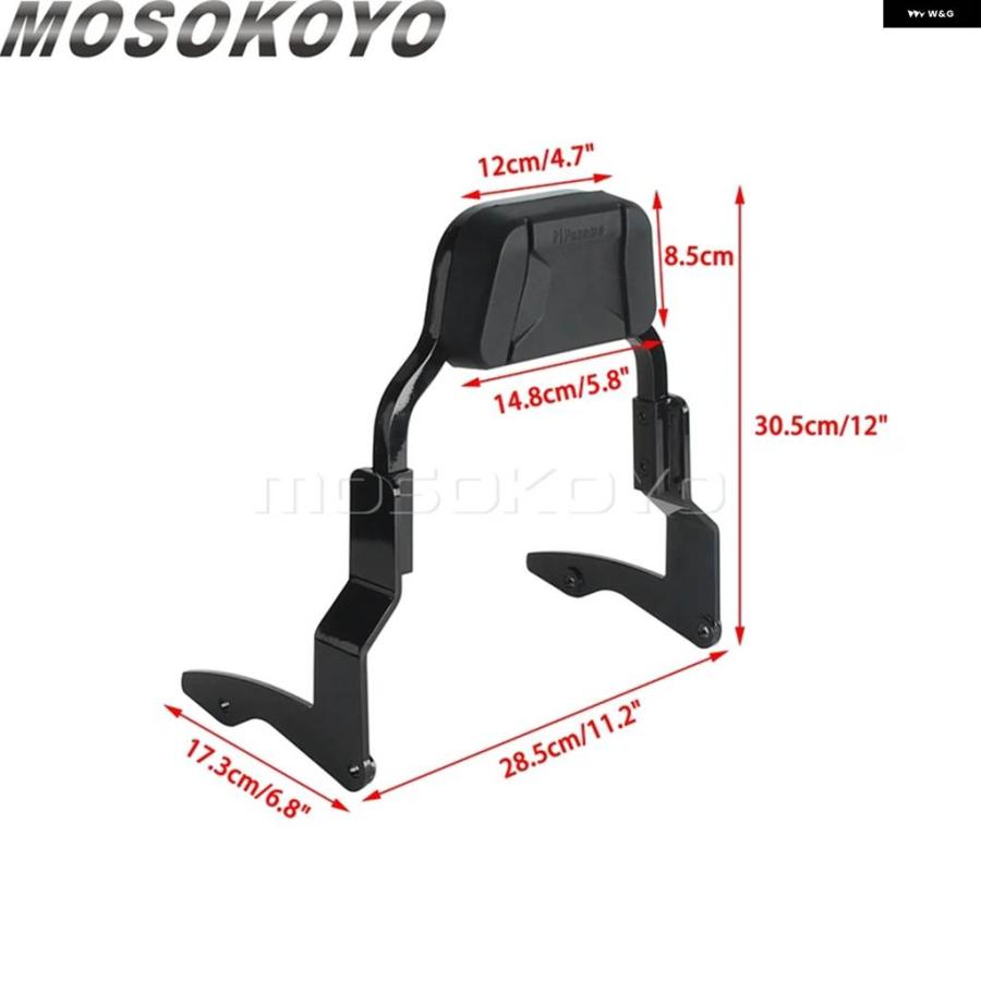 並行輸入品 オートバイ 着脱式リアパッセンジャーバックレスト シーシーバー シート ハーレー ツーリング ロードキング ストリー_5