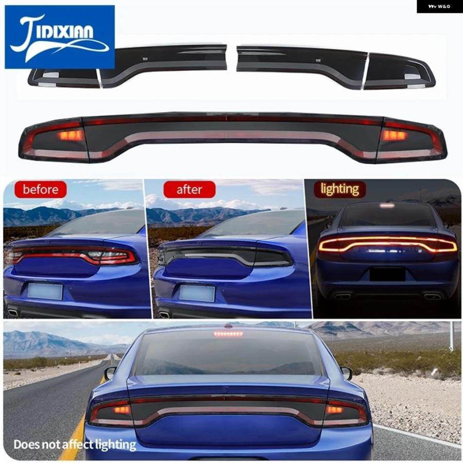 並行輸入品 ダッジ チャージャー リア テールライト ランプ 装飾 カバー スモークブラック 2015-2026 | ブランド登録なし | 04