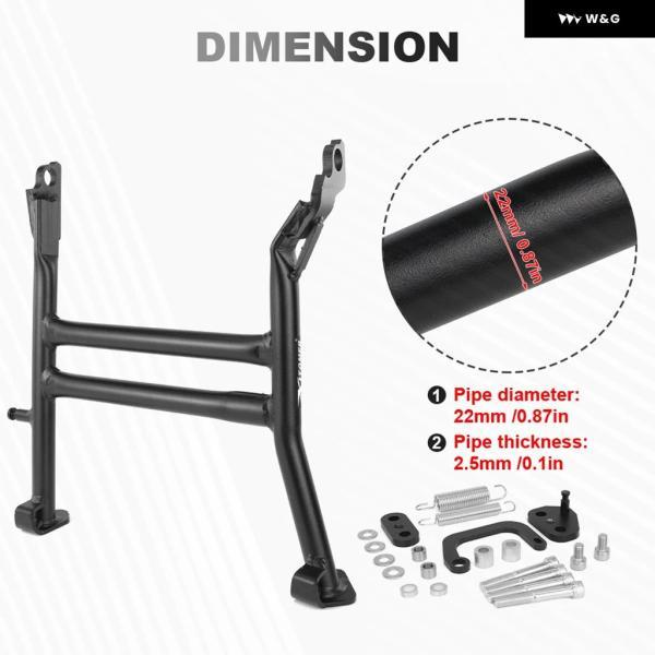 並行輸入品 スズキ DR650 DR650SE 1996-2023 2024 ブラック センター スタンド センターキック スタンド フット センター スタンド サポート パーキング ラ_5