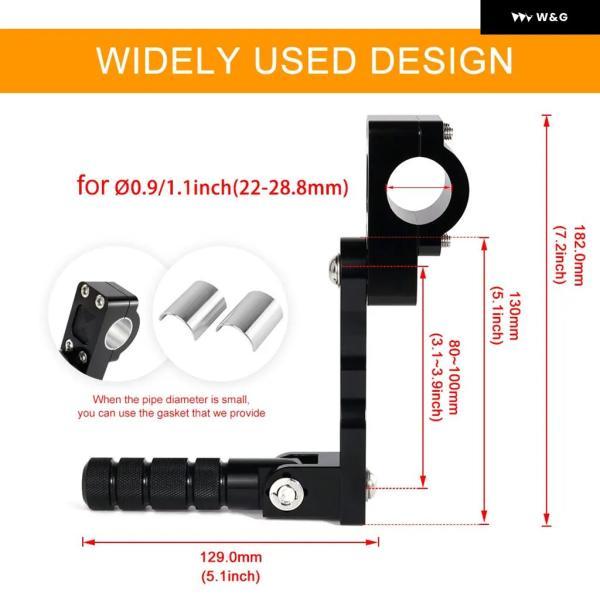 並行輸入品 22MM 7/8インチ 28.8MM 1/8インチ ペグ フットレスト エクステンション マウント フットペグ オートバイ バイク ライダー フットペグ キット_3