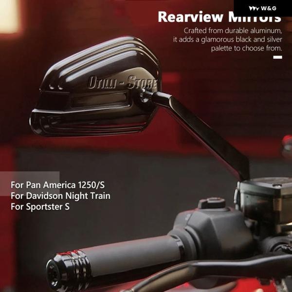 並行輸入品 1ペア オートバイ バイク アクセサリー バックミラー パンアメリカ 1250 PA1250 S スポーツスター S デビッドソンナイトトレイン 2021-用_1