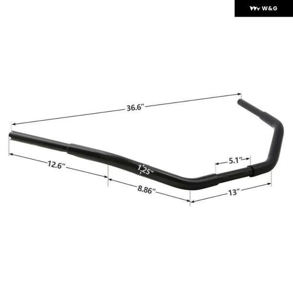 並行輸入品 1-1/4インチ 3.5インチ ライズ ビーチ ハンドルバー ハーレー ソフテイル ダイナ ファットストリート ボブ スポーツスター 1200 カスタム ワイ_2