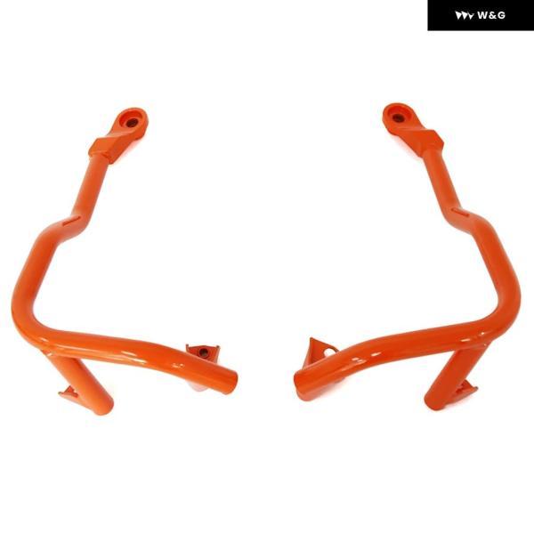 並行輸入品 DUKE990 DUKE 990 2024 2025 アクセサリー アンダー エンジン ガード クラッシュ バー アンダー上部 アンダーオレンジ クラッシュ バー_4