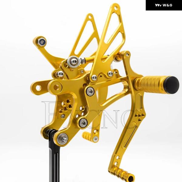 並行輸入品 ヤマハ 2004-2006用 調整可能アルミ オートバイ バイク リアセット フットレスト フットペグ ヤマハ 2005用