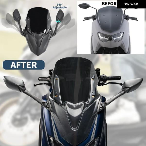 並行輸入品 NMAX155 NMAX125 ウインドスクリーン フロントマスク パネル 付き ヤマハ 155 2021-2024 オートバイ バイク ウインドシールドアクセサリー_4