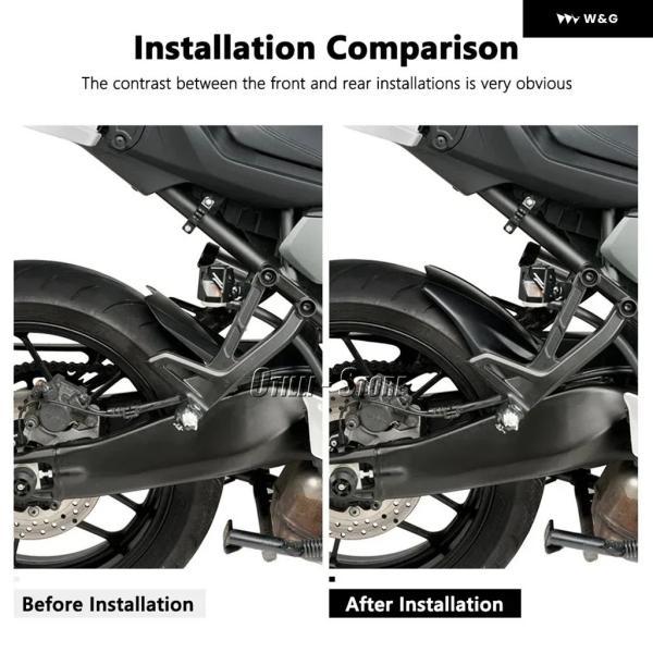 並行輸入品 ヤマハ TRACER 9 TRACER9 GT TRACER 9 GT 2021-24用 オートバイ バイク リアフェンダーホイール マッドガード ブラックカーボン_4