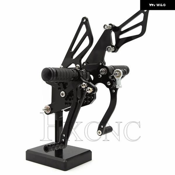 並行輸入品 CNC調整可能 オートバイ バイク リアセット フットレスト リアセット フットペグ フットペグ カワサキ ZX-10R 2006-10用の画像