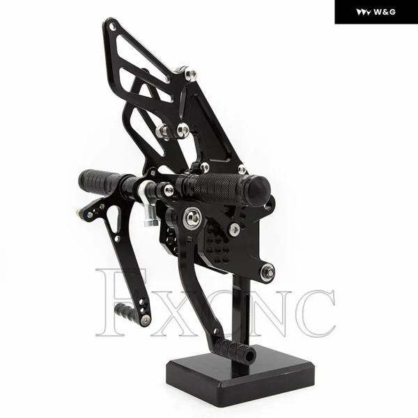 並行輸入品 CNC調整可能 オートバイ バイク リアセット フットレスト リアセット フットペグ フットペグ カワサキ ZX-10R 2006-10用の画像