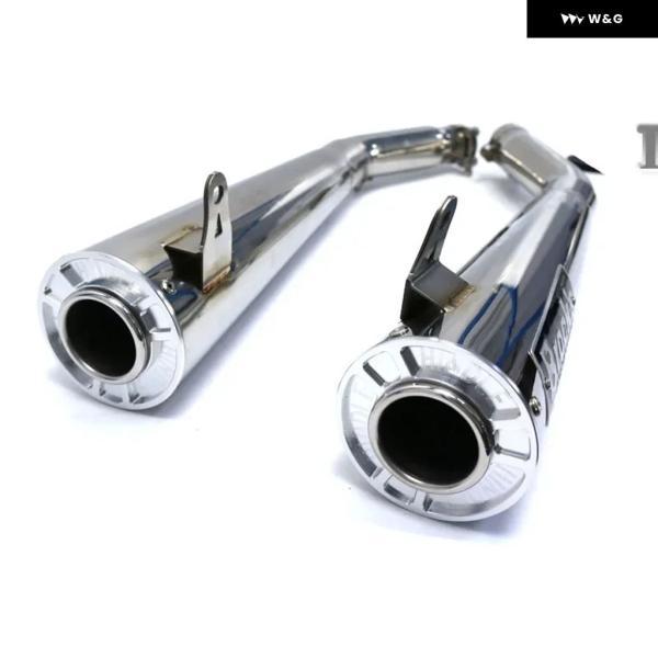 並行輸入品 GSXR1300 排気 オートバイ バイク ダブルミドル パイプ モトクロス スリップオン カスタム 排気 モト 左 右 HAYABUSA GSX X1300用_4