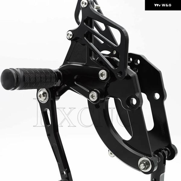 並行輸入品 ホンダ CBR250RR 2017-2019 CNC オートバイ バイク 調整可能 リアセット フットレスト フットレスト フットペグ ペダル_5