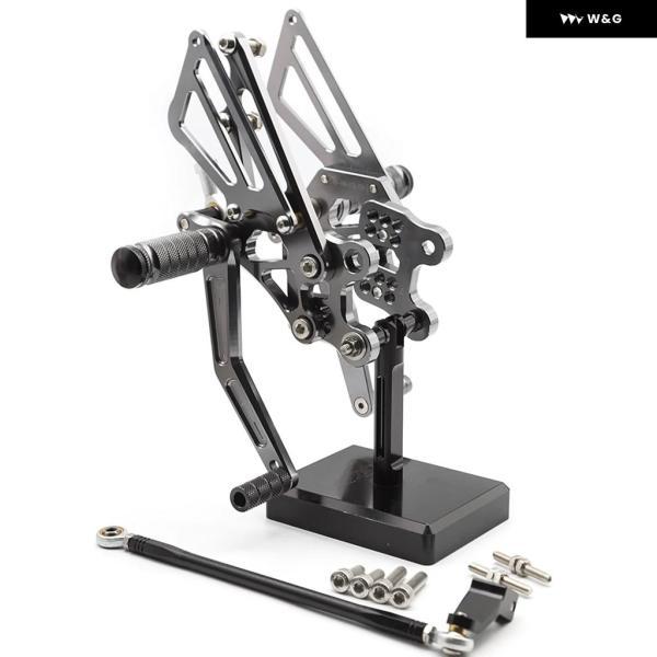 並行輸入品 カワサキ ZX12R 2000 2001用 オートバイ バイク リアセット フットレスト CNCアルミ フットペグ ペダル リアセット_2