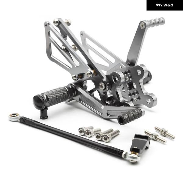 並行輸入品 カワサキ ZX12R 2000 2001用 オートバイ バイク リアセット フットレスト CNCアルミ フットペグ ペダル リアセット_4