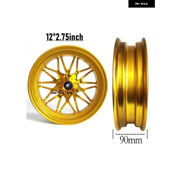 並行輸入品 12*2.75インチ 7.0穴ピッチ メッキアルミホイールハブ オートバイ バイク フロン トリム BWS RSZ NIU N1S MONKEY M3 カスタム パーツ_4
