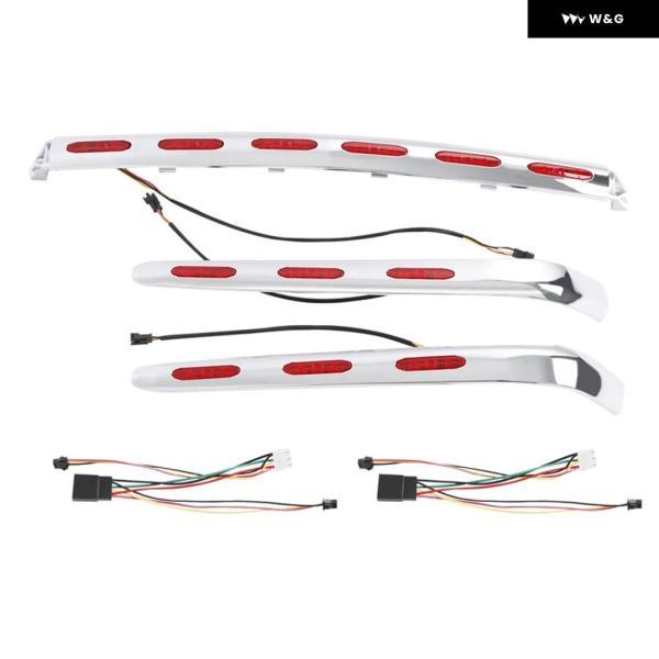並行輸入品 ホンダ ゴールドウイング 1800 GL1800 2001-2011 2010 2009 2005-07 04用 オートバイ バイク サドルバッグ と トランク 装飾 トリム LEDライト_3