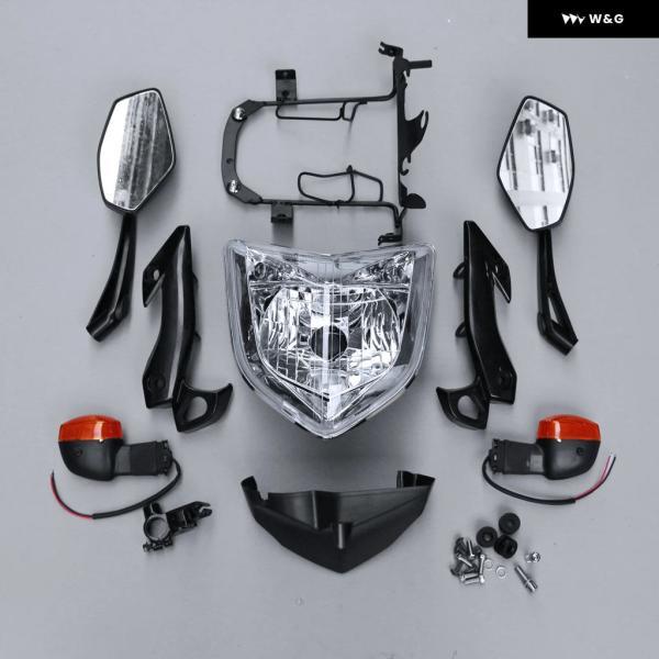 並行輸入品 ヤマハ 2006 - 2015 FZ1N FZ1 オートバイ バイク ヘッドライトセット ヘッドライト アセンブリ ウィンカーミラー 2007-12用の画像