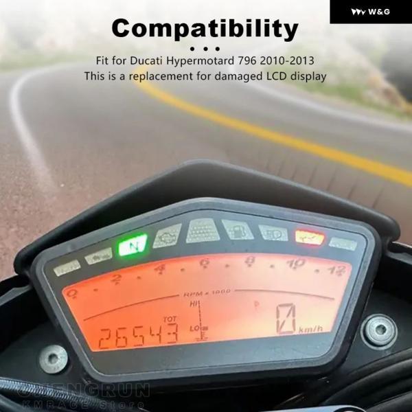 並行輸入品 LCD ディスプレイ HD 超薄型スクリーン ドゥカティ HYPERMOTARD 796 アクセサリー 2010-2013 オートバイ バイク スピード メーター 計器ゲージ_4