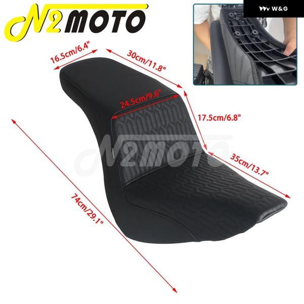 並行輸入品 オートバイ バイク 2UPシート クッション 助手席側 運転席側 ソフトシート ハーレー ソフテイル スポーツグライド ローライダー S ST FLSB FXLの画像