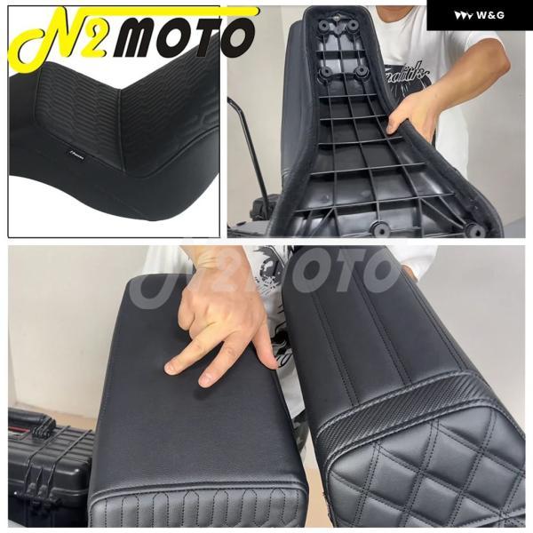 並行輸入品 オートバイ バイク 2UPシート クッション 助手席側 運転席側 ソフトシート ハーレー ソフテイル スポーツグライド ローライダー S ST FLSB FXLの画像
