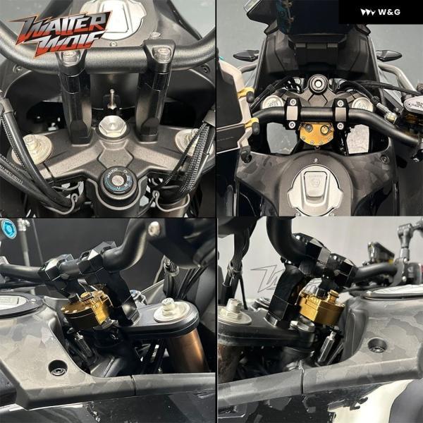 並行輸入品 CFMOTO 450MT IBEX 450 800MT-X 800 EXPLORE用 ラジアルステアリング ダンパー スタビライザー マウント ブラケット 付き リバースセーフの画像