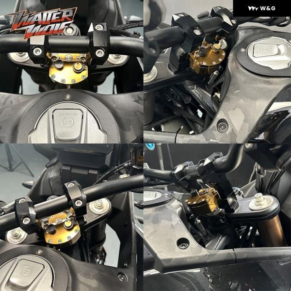 並行輸入品 CFMOTO 450MT 800MT-X MT450 24-2025 リバースセーフティ アブソーバー キット ハンドルバー ライザー用 オートバイ バイク ステアリング ダンの画像