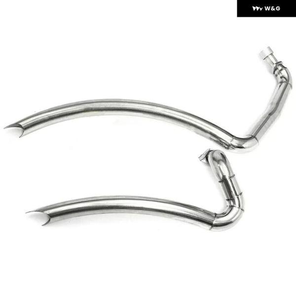 並行輸入品 ヤマハ ビラーゴ XV535 XV400 XV 535 400用 ショートショットスタッガードマフラー付き オートバイ バイク マフラー システム サイレンサー キの画像