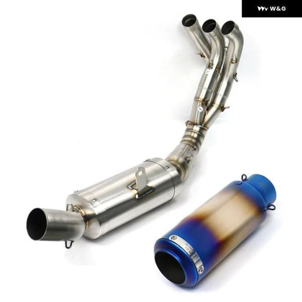 並行輸入品 ヤマハ YZF MT09 ステンレス オートバイ バイク エキゾーストフル システム レーシング カスタム モトクロス フロント パイプ スリップオン 20の画像