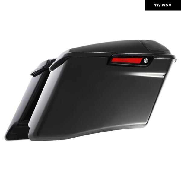 並行輸入品 4インチ拡張 サドルバッグ ハーレー ツーリング CVO ロード エレクトラ グライド ロード キング ストリート グライド FLHT 2014-2024年式用 オ