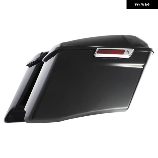 並行輸入品 4インチ拡張 サドルバッグ ハーレー ツーリング CVO ロード エレクトラ グライド ロード キング ストリート グライド FLHT 2014-2024年式用 オ