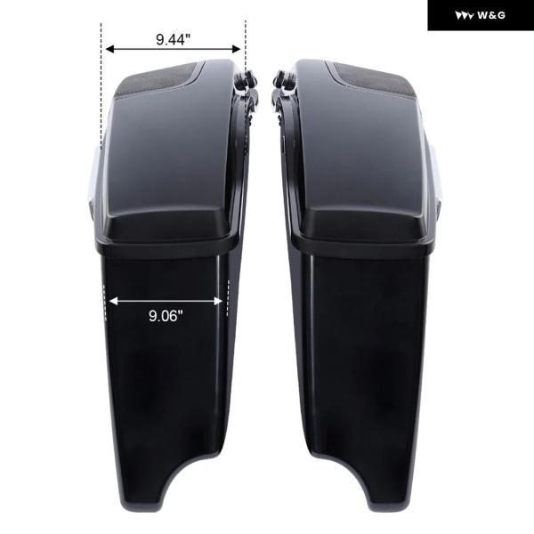 並行輸入品 4インチ拡張 サドルバッグ ハーレー ツーリング CVO ロード エレクトラ グライド ロード キング ストリート グライド FLHT 2014-2024年式用 オ