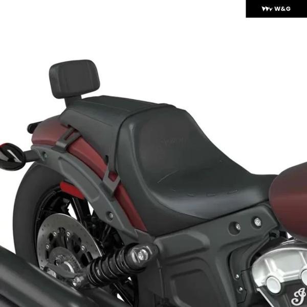 並行輸入品 INDIAN SCOUT オートバイ バイク ブラック ドライバー リアパッセンジャー レザーソファシート ツーアップシート フィット クッション アクセサの画像