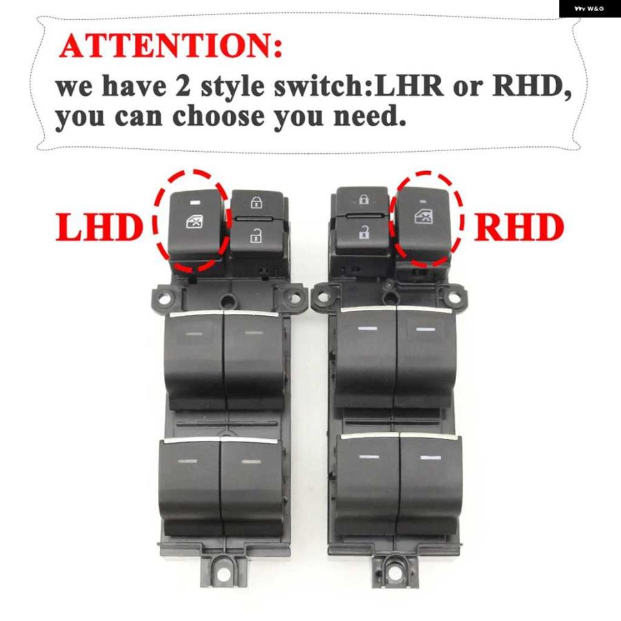 並行輸入品LHD/RHD LEDパワーウィンドウガラスリフティング コントロール スイッチ ボタン トヨタ ヤリス カローラクロス タンドラ セコイア カムリ CHR | ブランド登録なし | 05