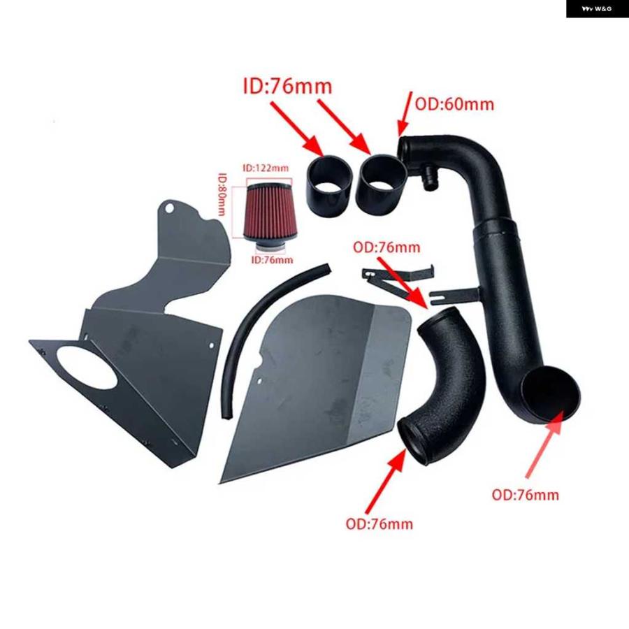 並行輸入品VW ゴルフ MK6 GYI R アウディ A3 1.8T S3 2.0TジェッタEA888 FSI EA113 MK5 MK6 EF4171BK コールドエアインテークキット | ブランド登録なし