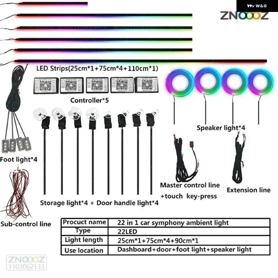 並行輸入品アウディ TT 8J/8S 22IN1 RGB 車内アクリル車内