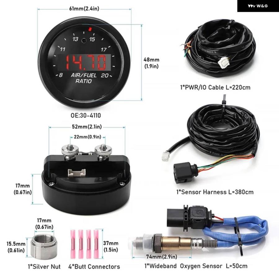 【並行輸入品】O2 空燃比計 30-0300 Xシリーズ AFRゲージ 0258017025 オキシセンサー 車 | ブランド登録なし | 04