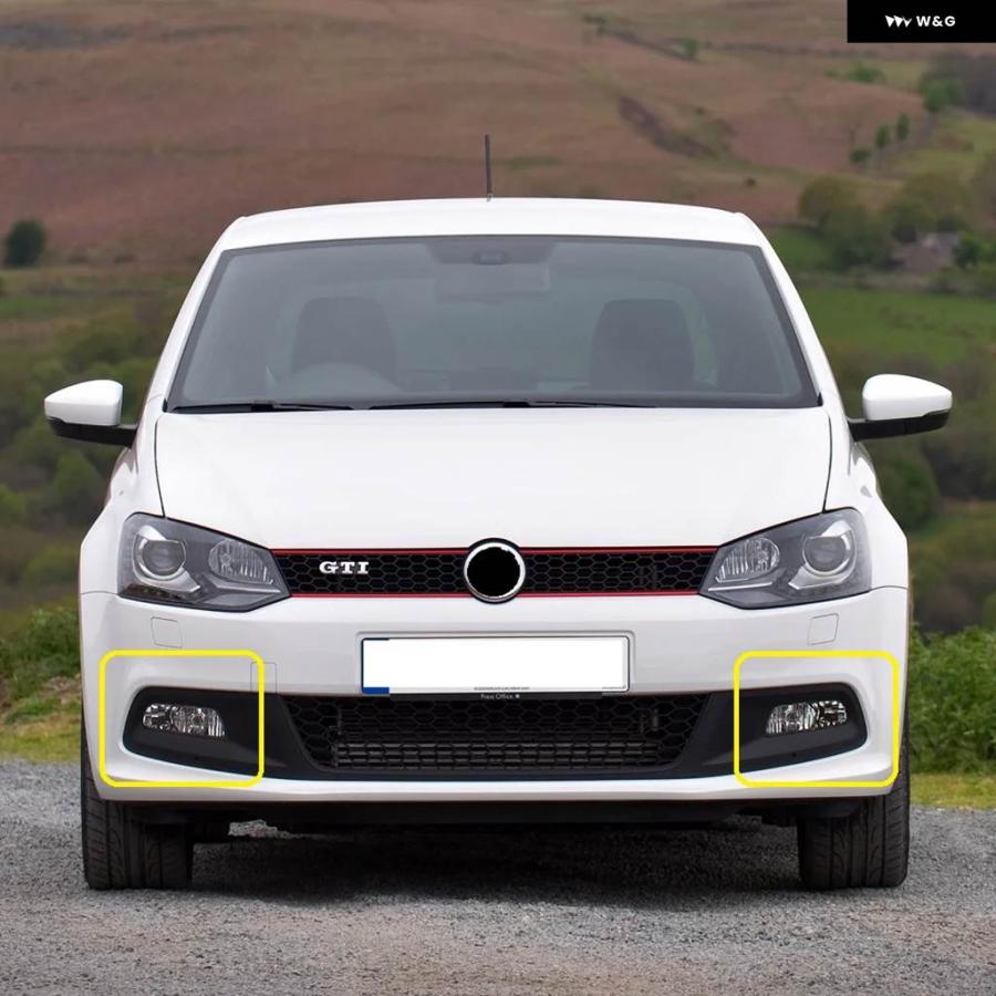 並行輸入品2個 P21W 1156 BA15S DRL LED デイタイム ランニングライト + 2個 LED フォグランプ バルブ 09-17 VW ポロ MK5 GTI ハッチ 6R 6C 61 アップデの画像