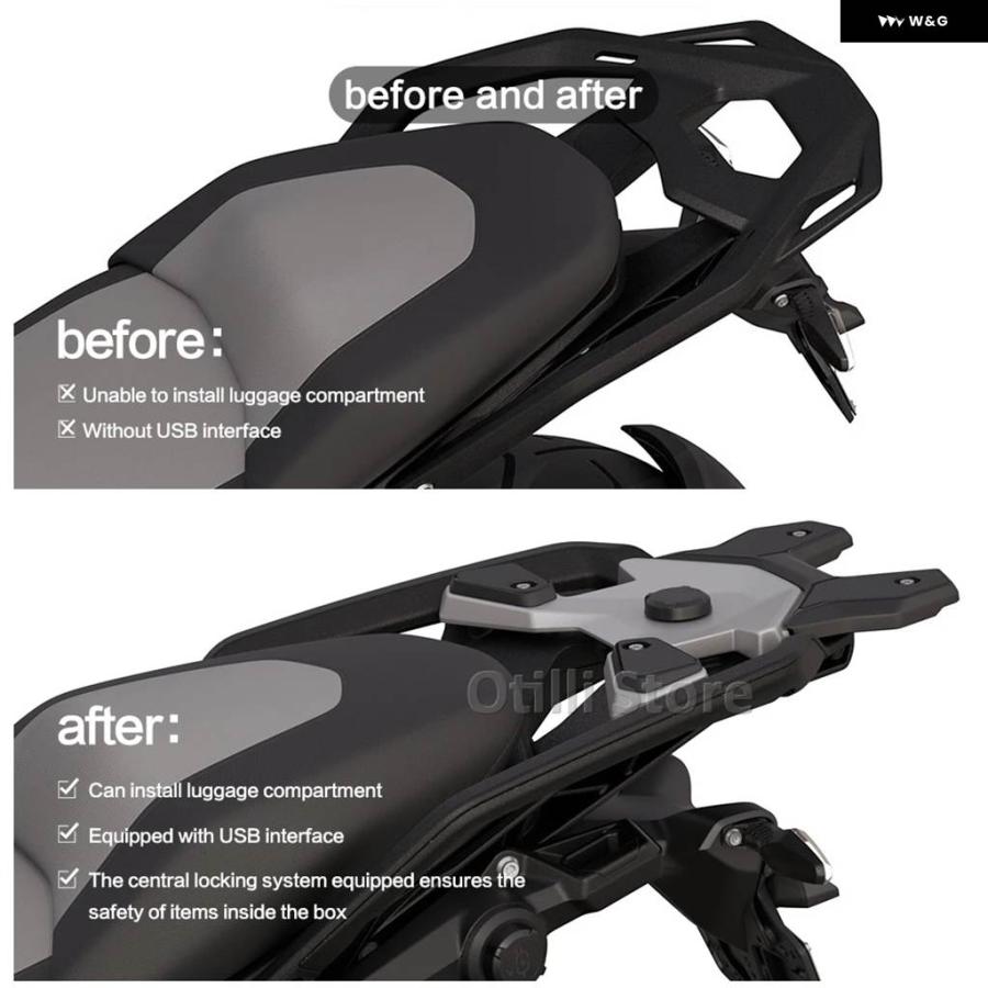 並行輸入品バイク アクセサリー リアラゲッジラック ライドオン ピリオン キャリア ホルダー シェルフ BMW R1300GS GS1300 2023 2024 2025の画像