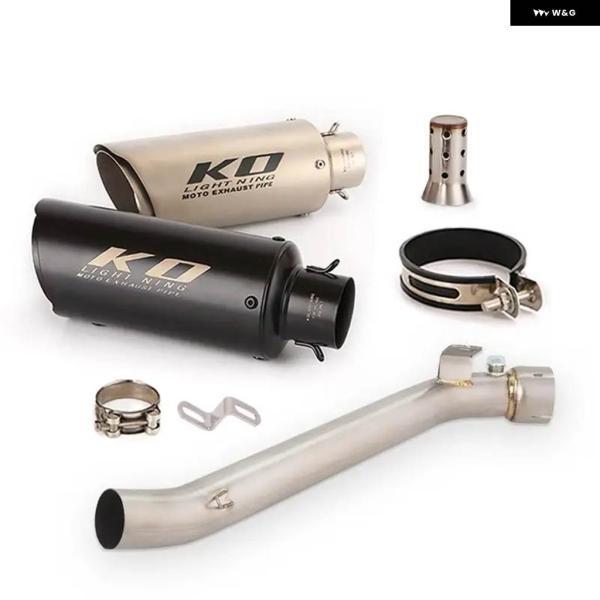 並行輸入品51MM テールエスケープ スズキ GSX-R1000 2007-2008 バイク マフラー ミッド パイプ ステンレス DBキラー付き