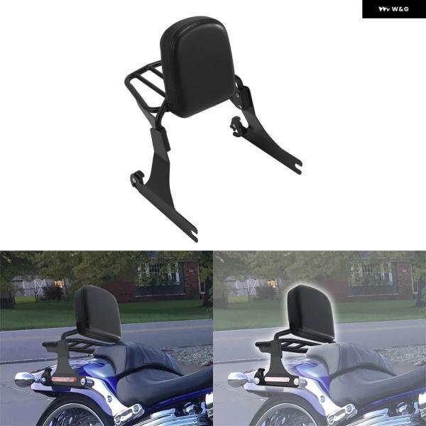 並行輸入品バイク バックレスト シーシーバー ラゲッジラック ハーレー ソフテイル ブレイクアウト FXSB 2013-2017の画像