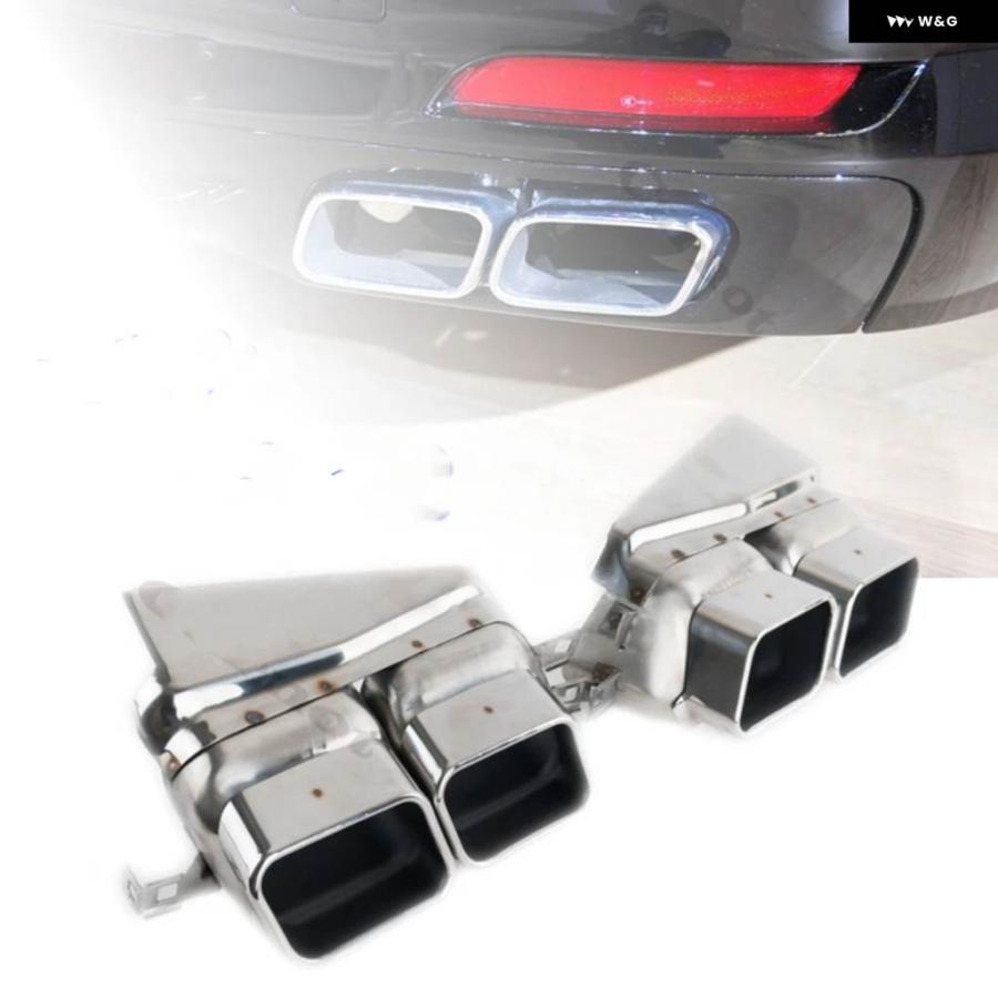 並行輸入品リア排気チップ パイプ テールエア アウトレット ベント排気テール パイプ BMW 7S F02 760 M スタイル 2010-2015の画像