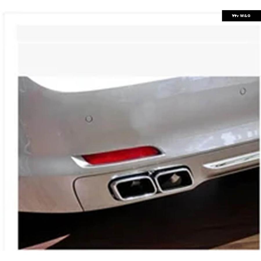 並行輸入品リア排気チップ パイプ テールエア アウトレット ベント排気テール パイプ BMW 7S F02 760 M スタイル 2010-2015の画像