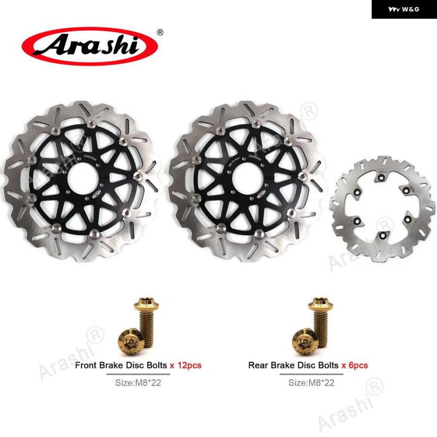 並行輸入品ブレーキディスク ボルトセット ドゥカティ MONSTER / S 1000 2003 2004 2005 CNC フルフローティング フロントリア ブレーキローターディス_7