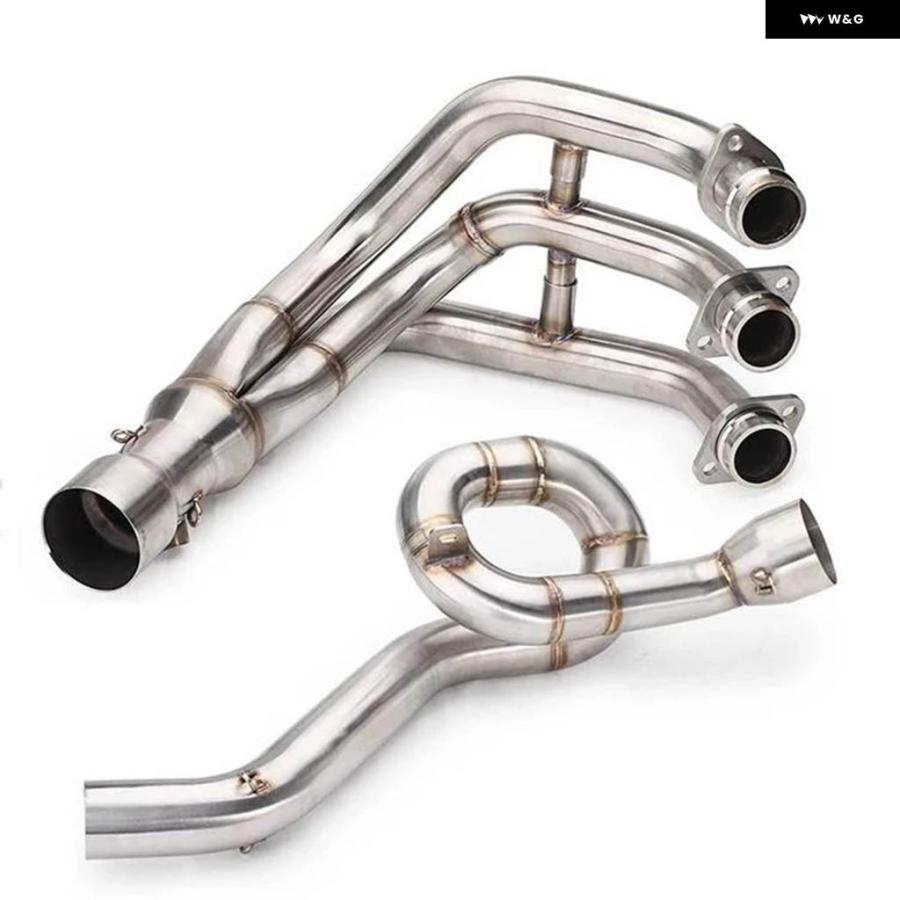 並行輸入品MT09 MT-09 オートバイ フルエキゾースト システム ミドルフロントエキゾーストマフラーリンク パイプ スリップオン ヤマハ 2014-2018 FZ-09_4