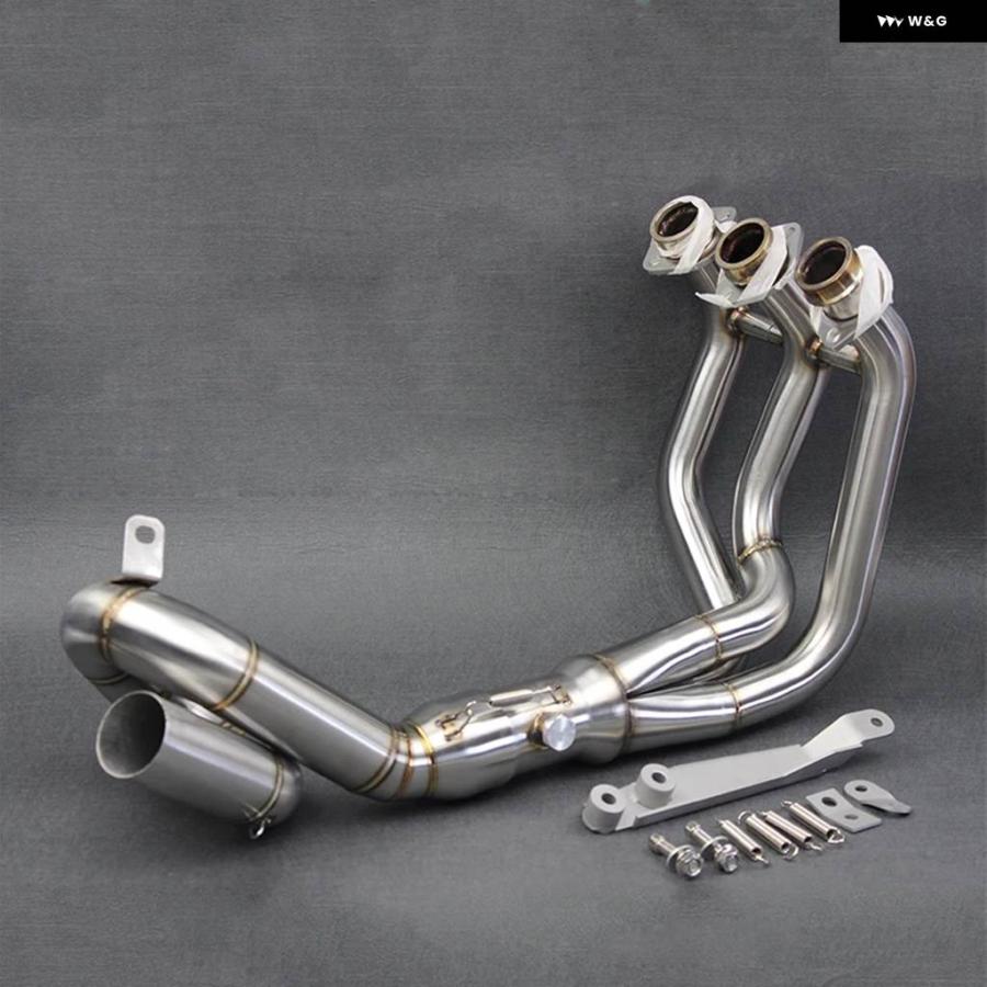 並行輸入品MT09 MT-09 オートバイ フルエキゾースト システム ミドルフロントエキゾーストマフラーリンク パイプ スリップオン ヤマハ 2014-2018 FZ-09_5