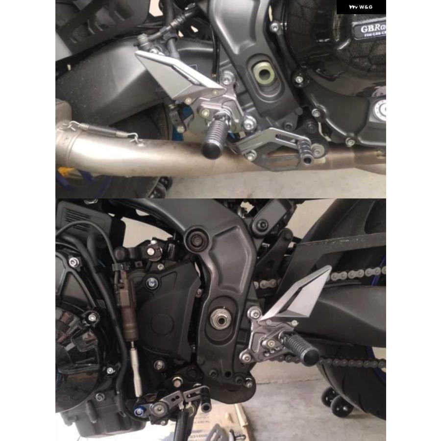 並行輸入品ヤマハ MT-09 MT09 V3 FZ-09 FZ09 2021 - 24 CNC アルミ リアセット フットペグ フットレスト リアセット フットペグ ペダルの画像