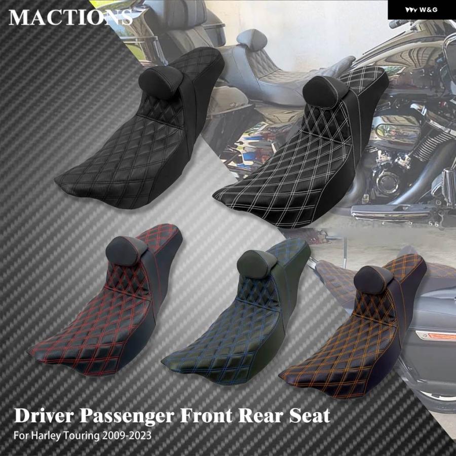 並行輸入品】オートバイ 運転席ピリオンシート ハーレー ツーリング